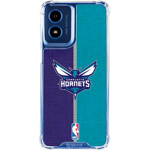 NBA Charlotte Hornets Canvas Moto G 5G (2024) Clear Case
